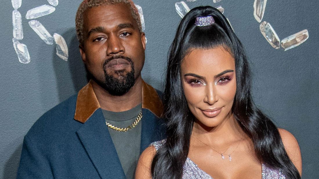 Kanye West Grabs Wife Kim Kardashian's Butt As She Rocks Curve-Hugging  Latex Dress