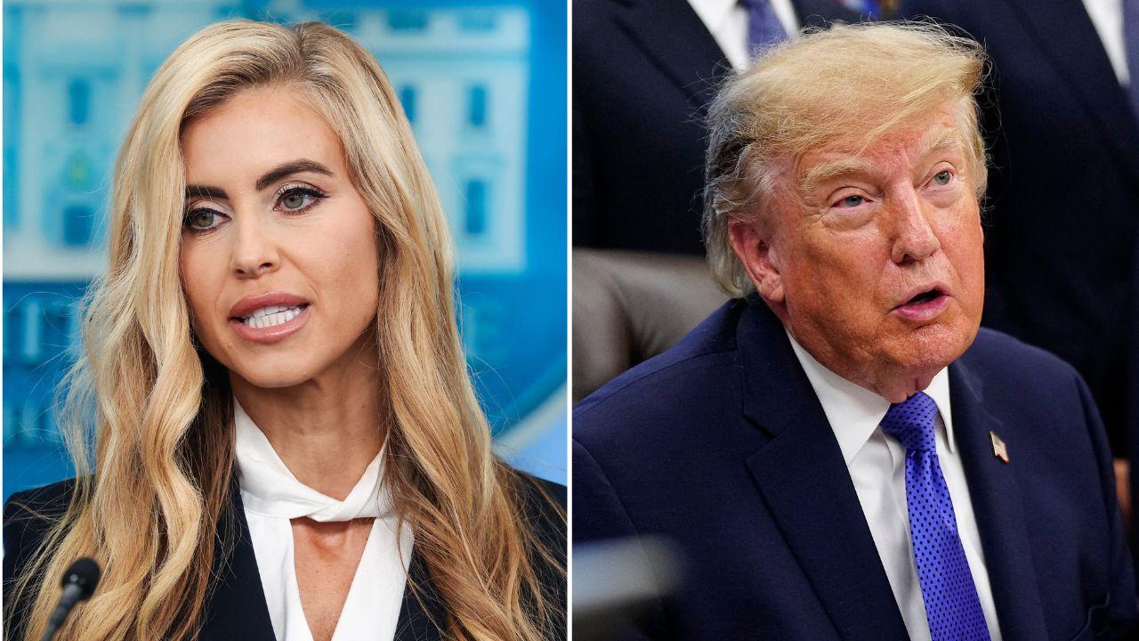 split image of Katie Zacharia and Donald Trump