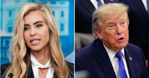 split image of Katie Zacharia and Donald Trump