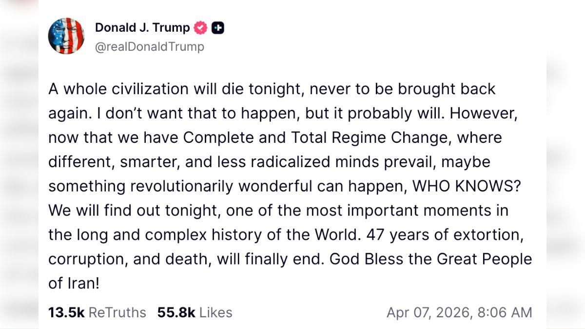 His remarks escalated days of rhetoric about bombing Iran and targeting key facilities.