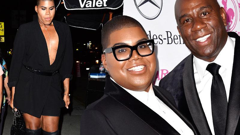 Former NBA star Magic Johnson's son EJ is having a ball with his n...