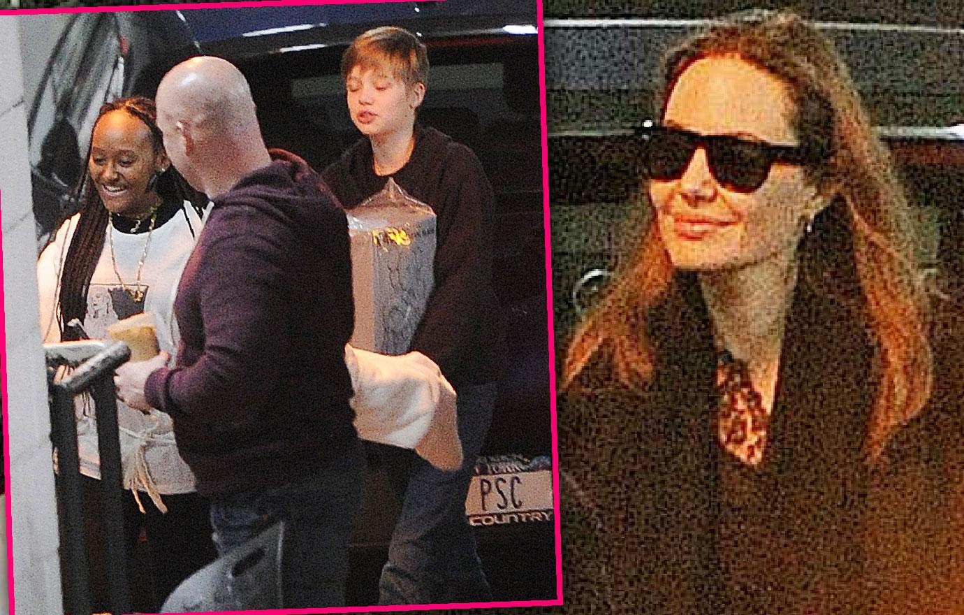 Angelina Jolie And Kids Visit New York