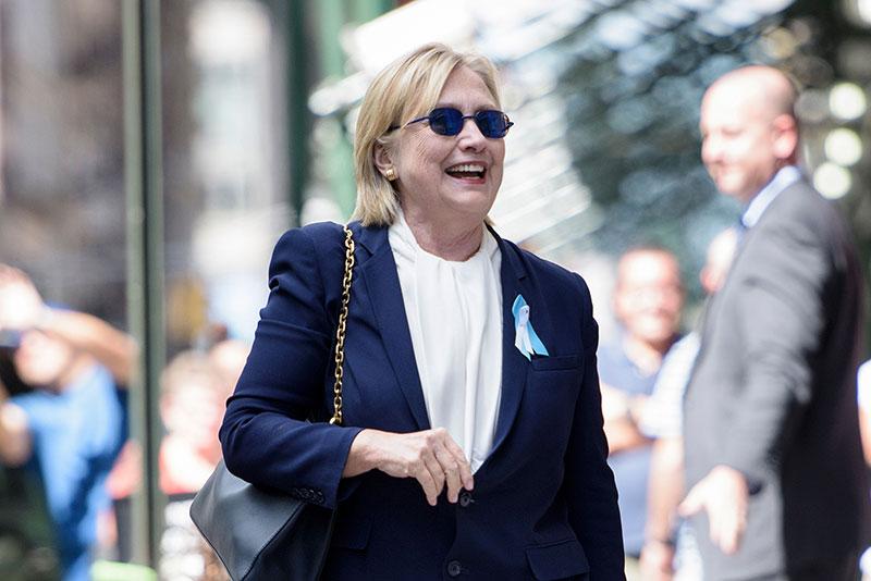 Hillary Clinton Stroke glasses 911 memorial