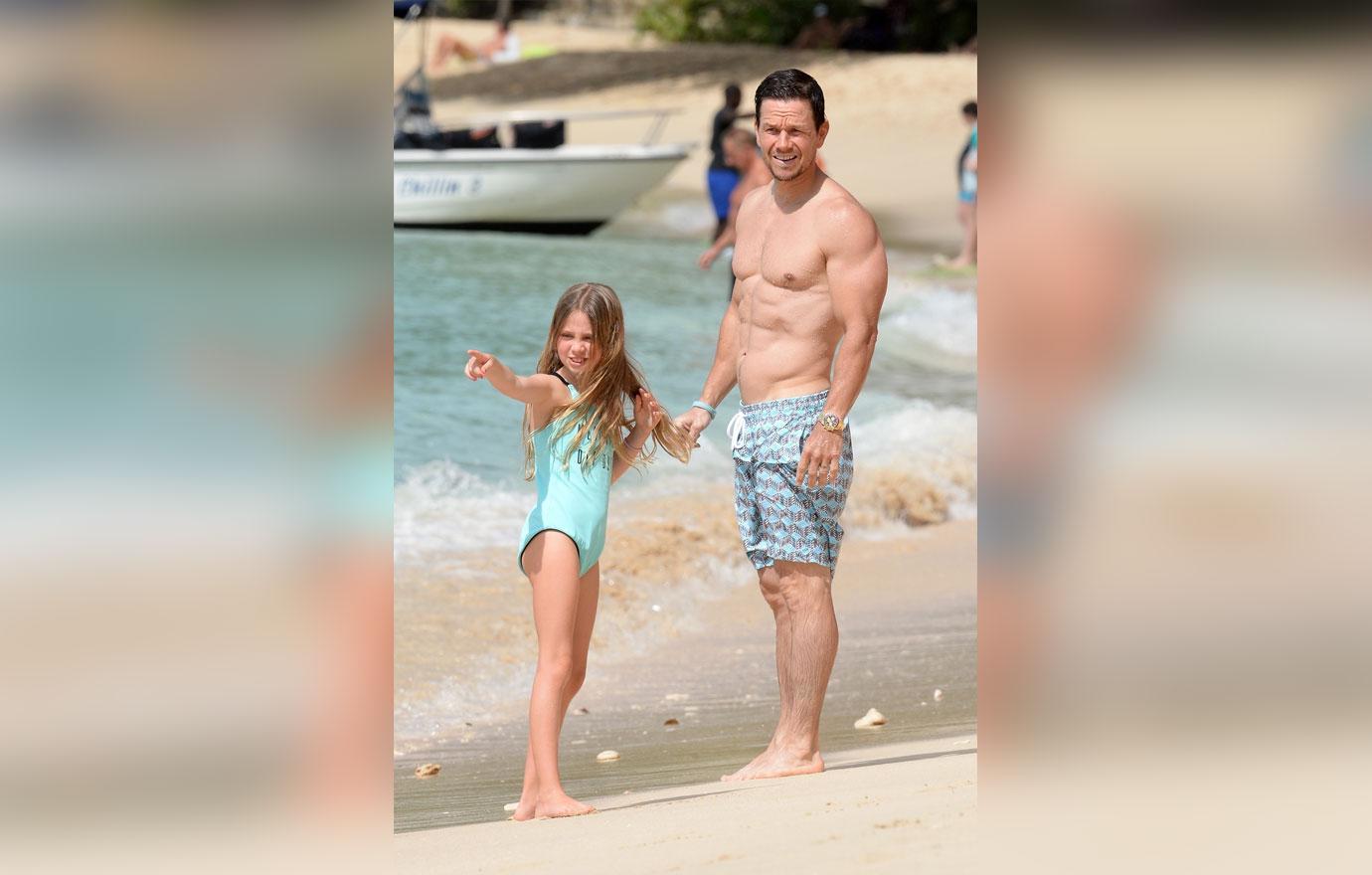 Mark Wahlberg Shirtless Muscles Wife Photos