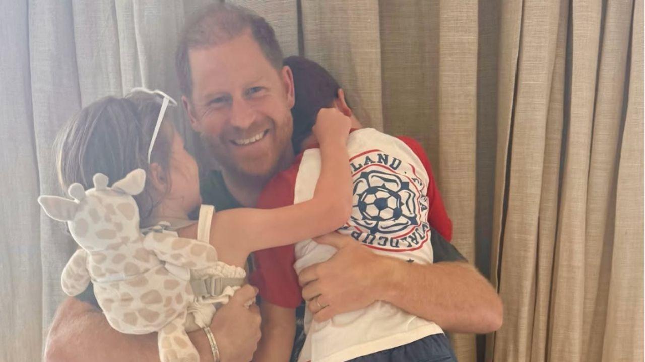 Photo of Prince Harry, Archie and Lilibet