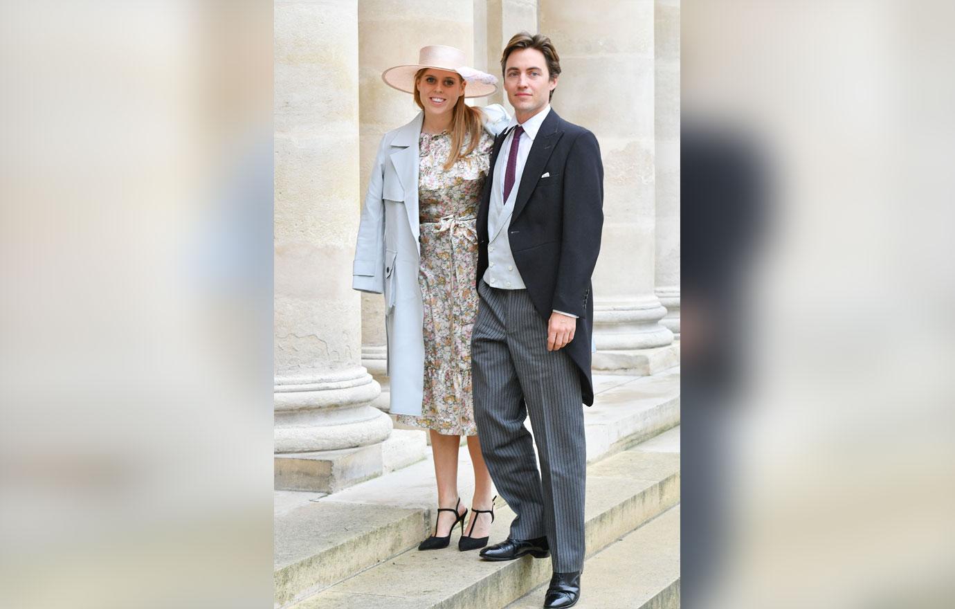 princess beatrice pregnant baby bump photos harry meghan wedding anniversary