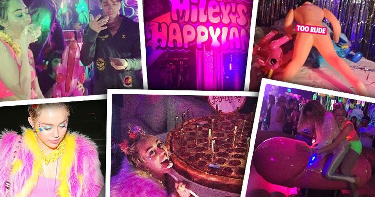 Twerk it! 16 Photos Of Miley Cyrus’ Raunchy 22nd Birthday Bash