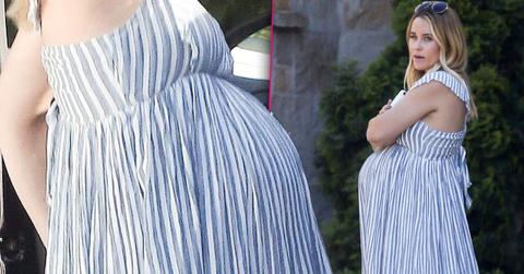 //lauren conrad pregnant baby bump blue dress pp