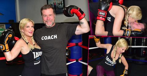 Tori Spelling Supports Dean McDermott Boxing Event