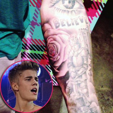 Tattle Tale Justin Bieber Gets New Ink  A Blooming Rose