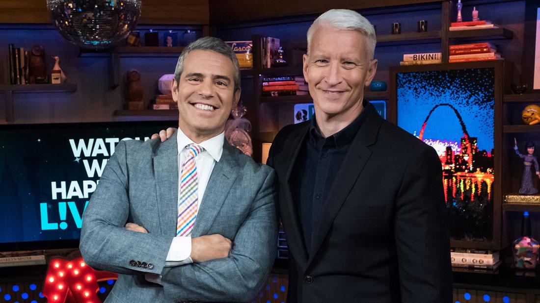 WATCH WHAT HAPPENS LIVE WITH ANDY COHEN -- Pictured (l-r): Andy Cohen and Anderson Cooper