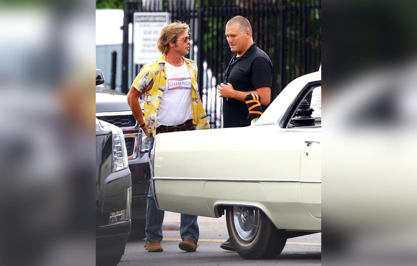 //brad pitt shoots scenes for new movie photos