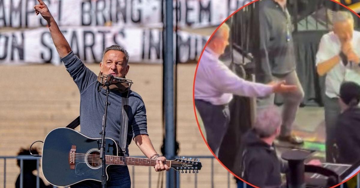 Anti-Trump Rocker Bruce Springsteen Appears to 'Snub' Chris&hellip;