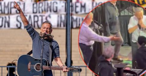 Bruce Springsteen appeared to ignore Chris Christie at a concert.