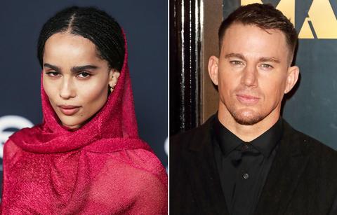 zoe kravitz spotted chris pine photos dinner date cozy days after channing daughter playdate r