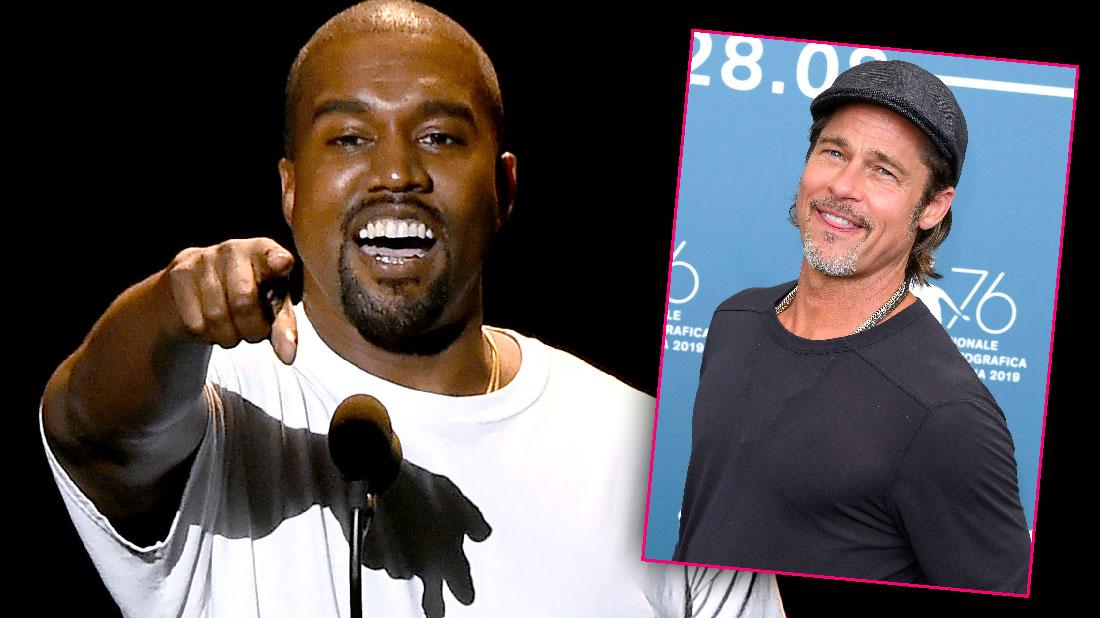 Brad Pitt Attends Kanye West's Sunday Church Service