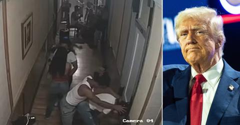 Composite photo of El Paso jail, Donald Trump