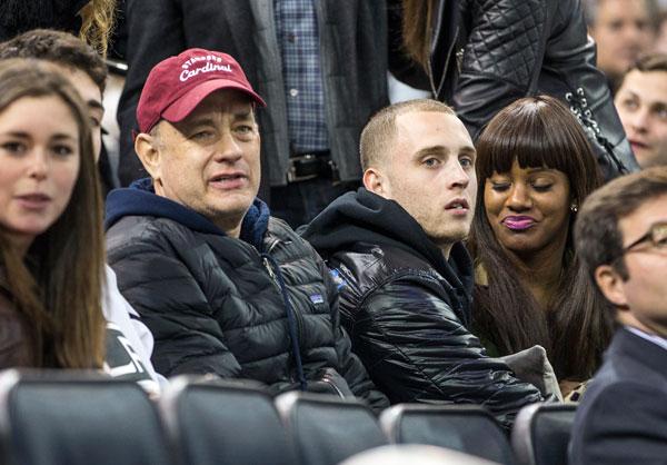 Tom Hanks & Son Hockey Game Photos -- Chet Hanks Rehab