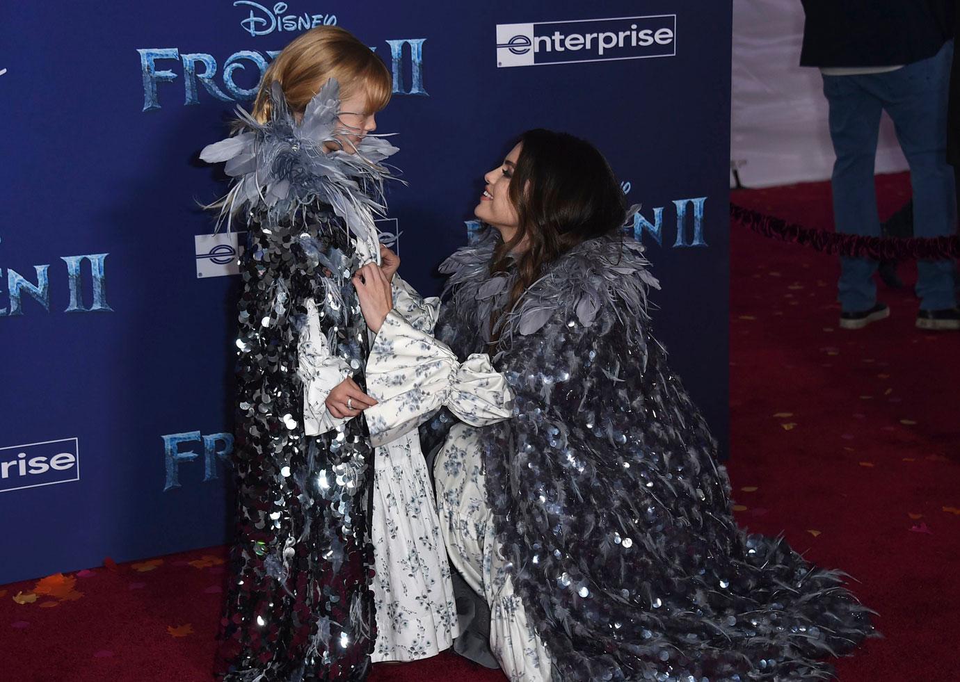 Selena Gomez & Sister Wear Matching Outfits To ‘Frozen’ Premiere