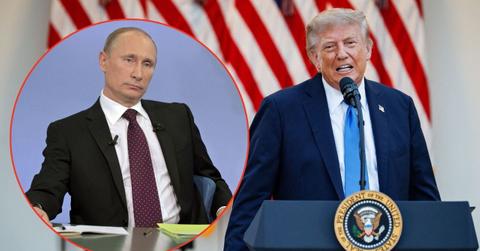Split image of Donald Trump and Vladimir Putin