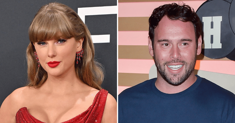 Split photo of Taylor Swift, Scooter Braun