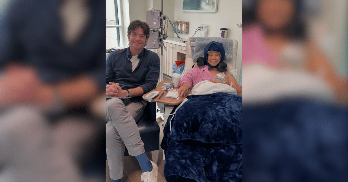 John Mulaney and his mother-in-law Kim Munn. 