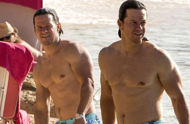 //Mark Wahlberg Shirtless Beach Barbados pp