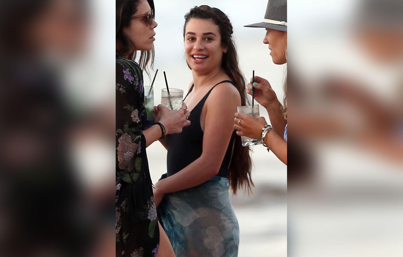 //lea michele weight gain swimsuit maui