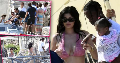 Kylie Shines In Revealing Bikini Top During Family Lunch In Italy