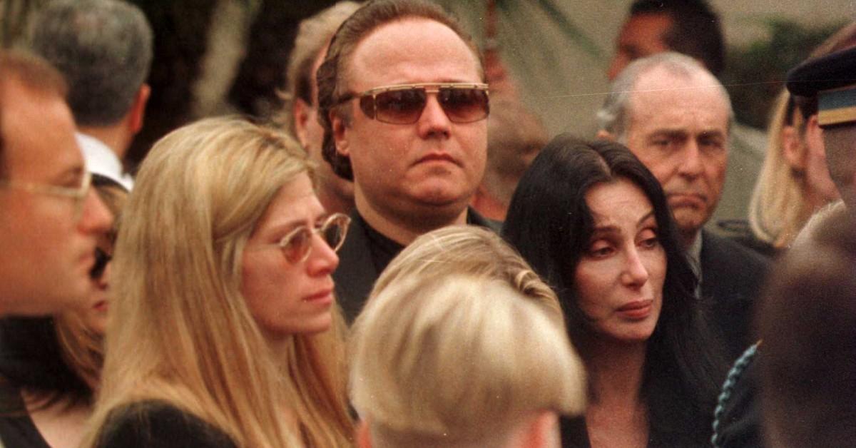 cher at sonny bono funeral