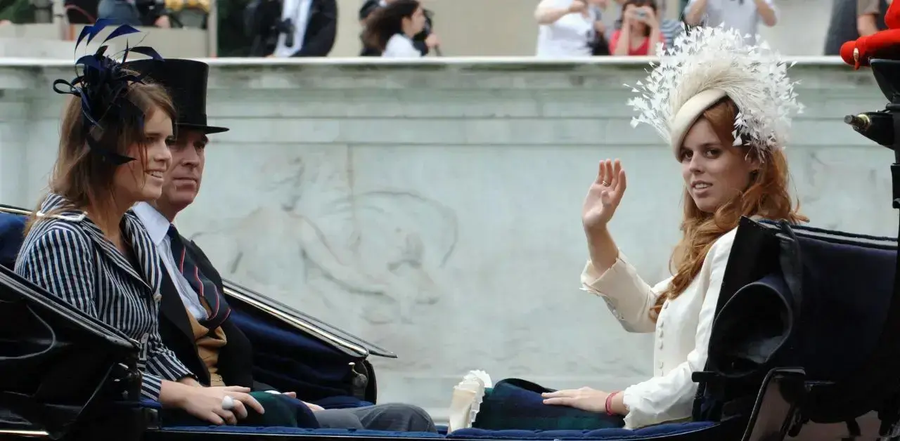 Photo of Princess Beatrice, Eugenie and Andrew Windsor