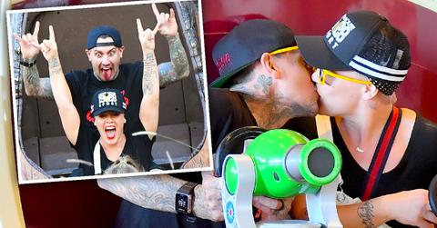 Pink And Carey Hart in Disneyland PDA