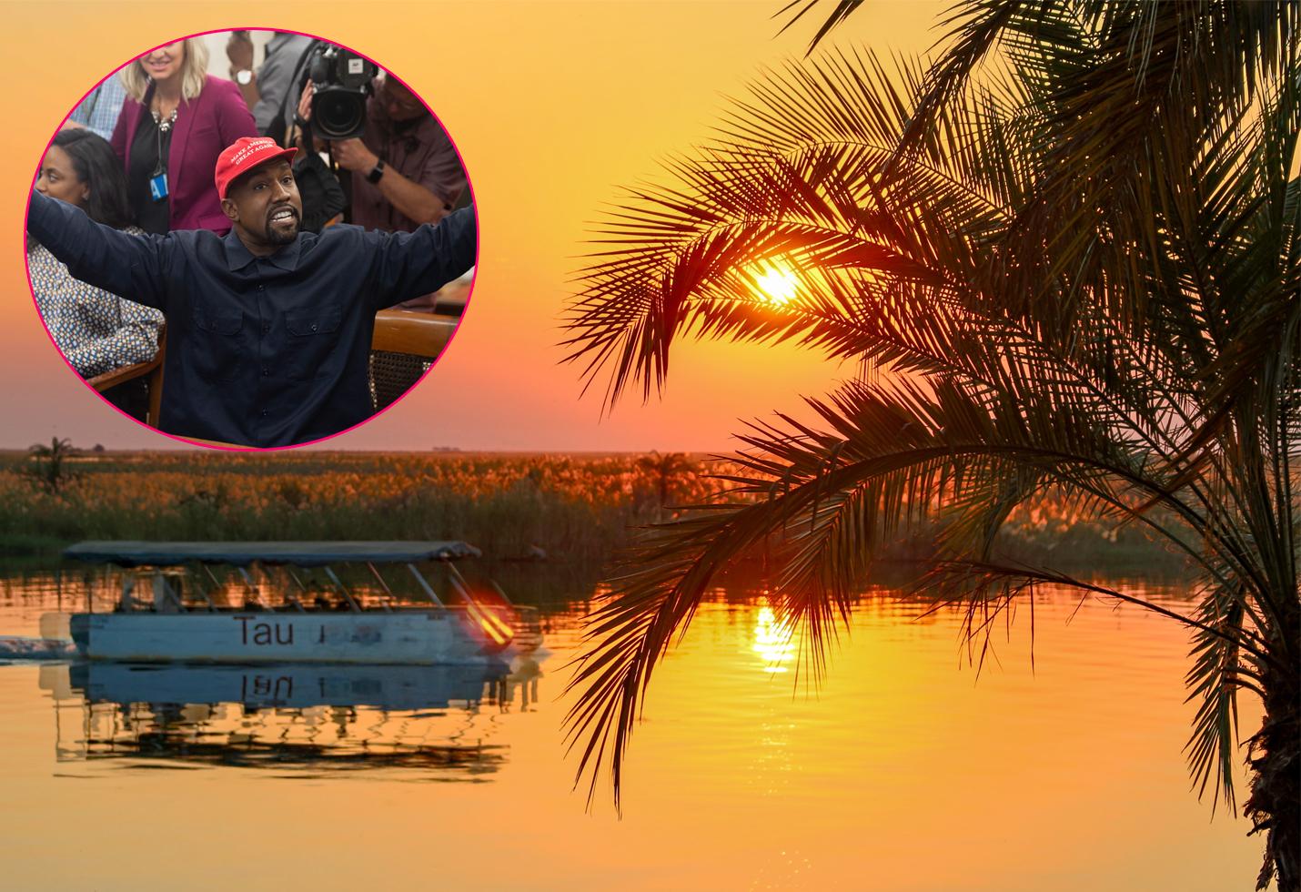 //kanye west rents entire luxury resort in uganda pp