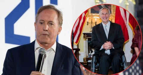 Split image of Ken Paxton and Greg Abbot