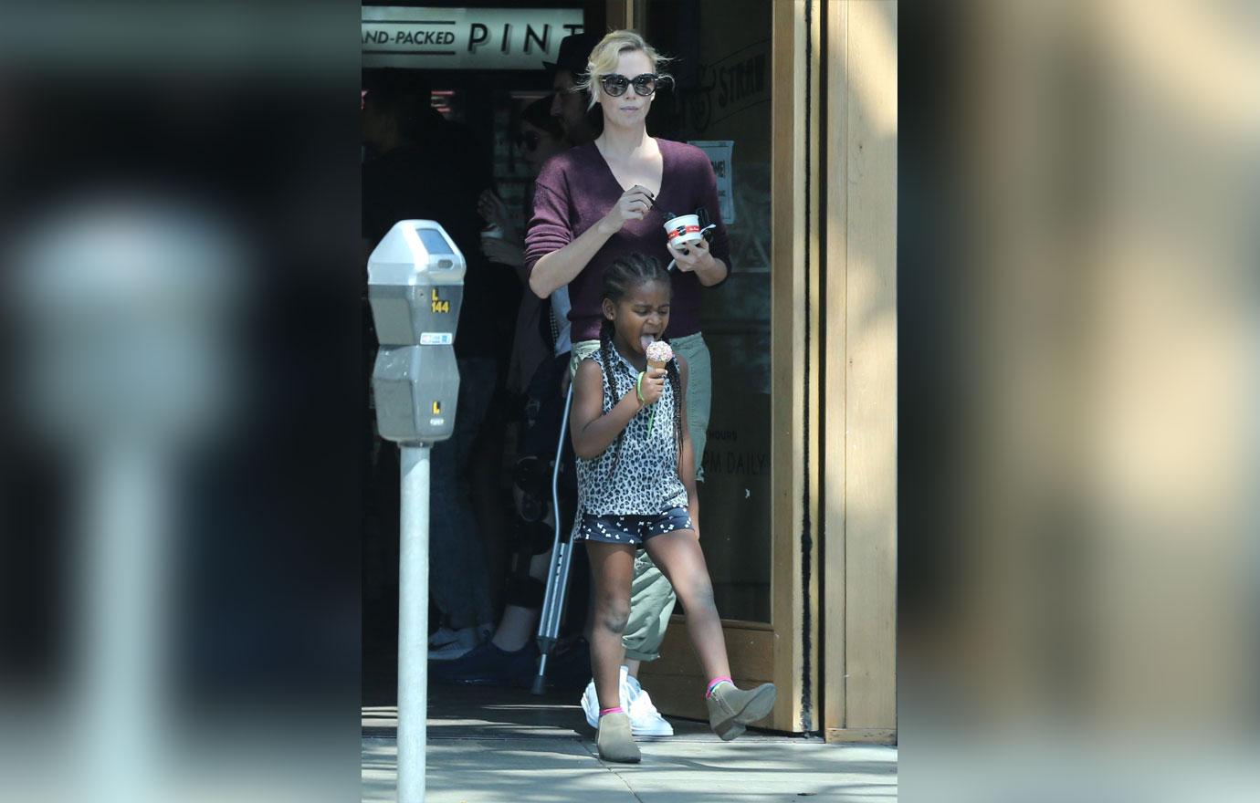 Charlize Theron Son Get Ice Cream Pics