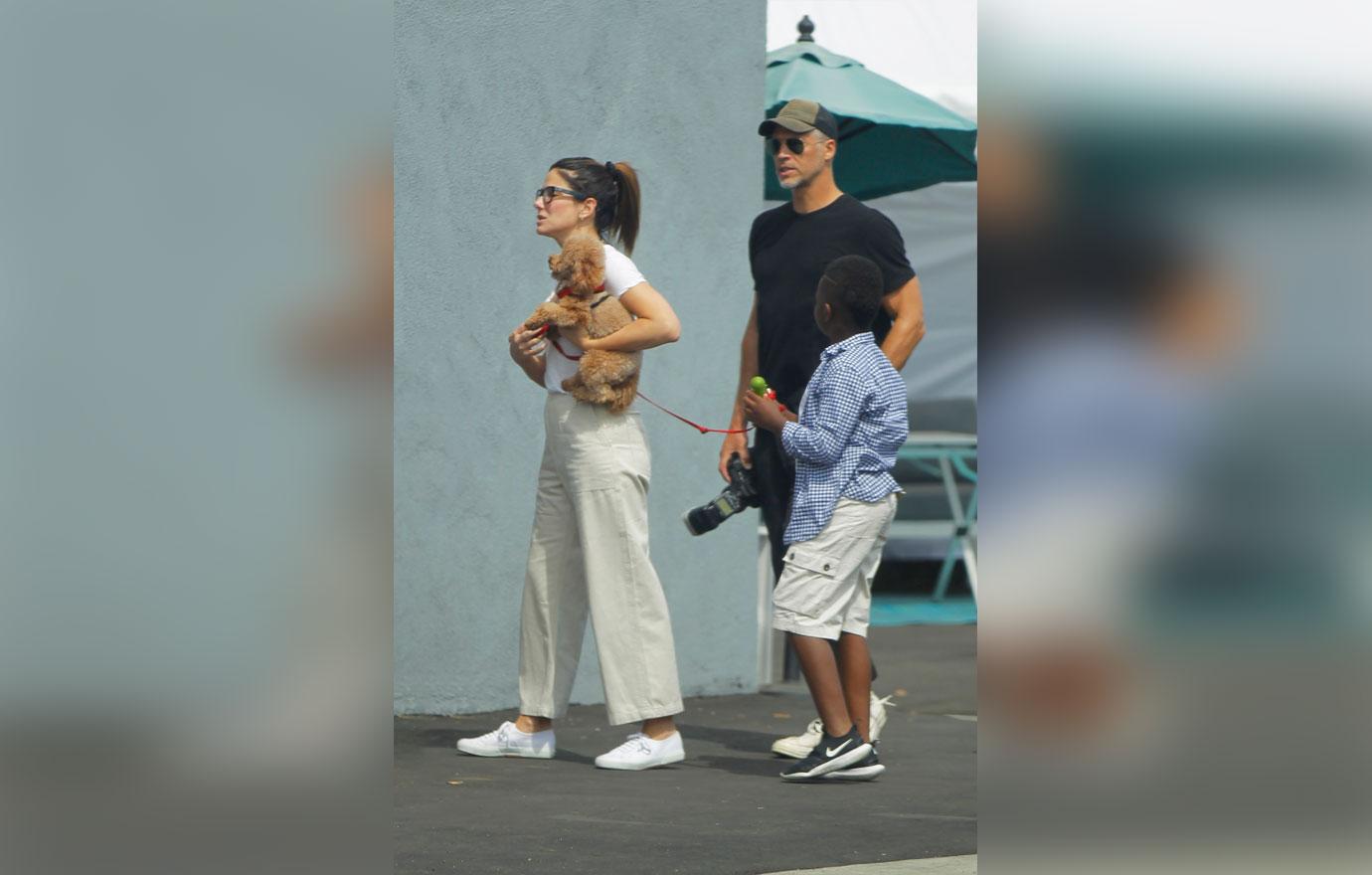 Sandra Bullock & Boyfriend Bryan Randall Out With Her Son Louis