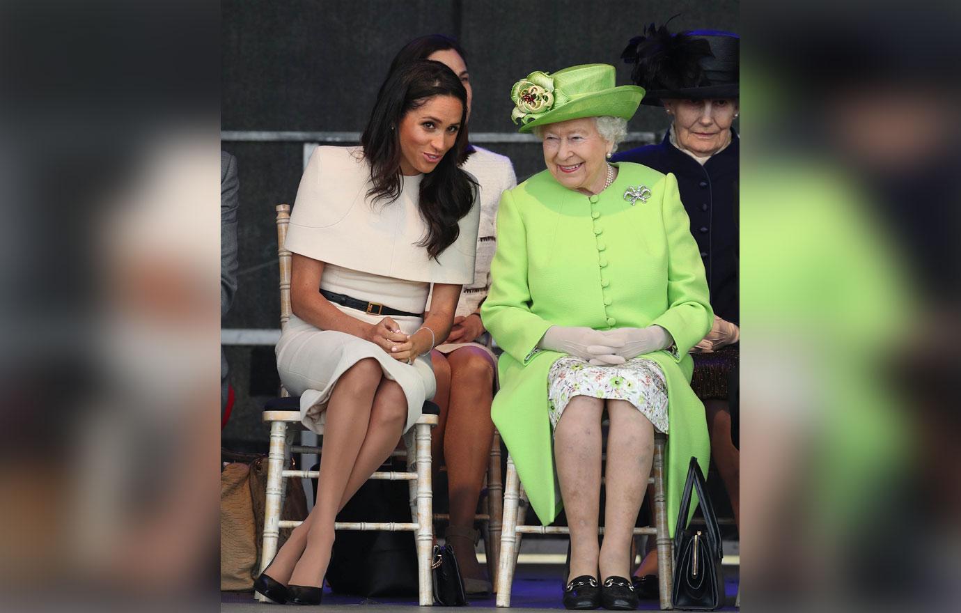 Meghan Markle Queen Elizabeth Smile Royal