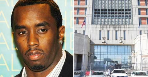 Split photo of Sean 'Diddy' Combs and Brooklyn Metropolitan Detention Center.