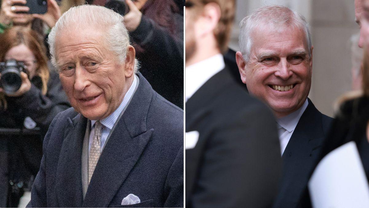 split image of King Charles and Ex-Prince Andrew