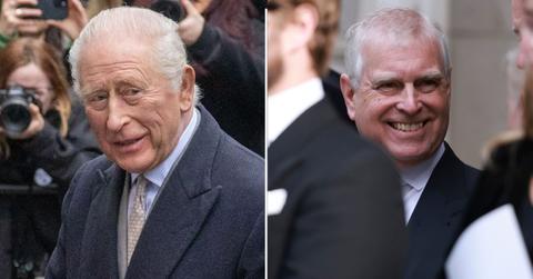 split image of King Charles and Ex-Prince Andrew