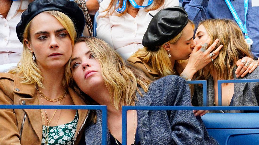 Cara Delevingne & Girlfriend Ashley Benson Kiss On Us Open Date