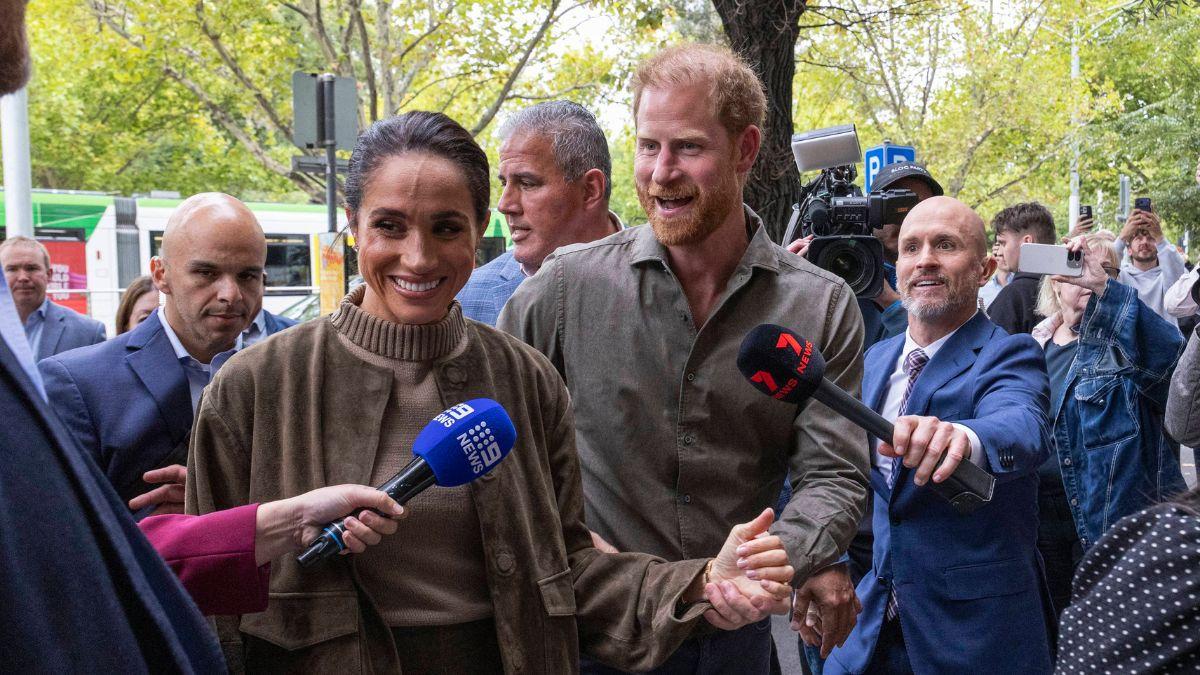 Photo of Paul Dowsley, Prince Harry and Meghan Markle