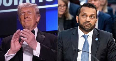 split image of Donald Trump and Kash Patel