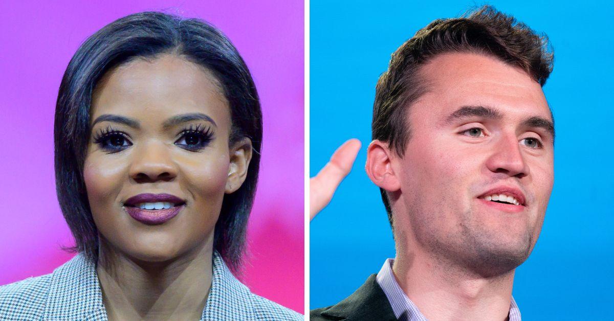 Composite photo of Candace Owens and Charlie Kirk