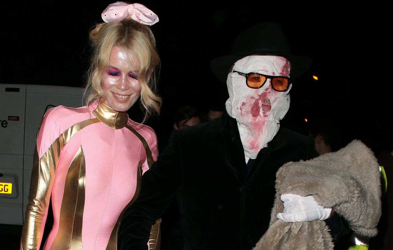 Claudia Schiffer was set to race at a recent Halloween party.