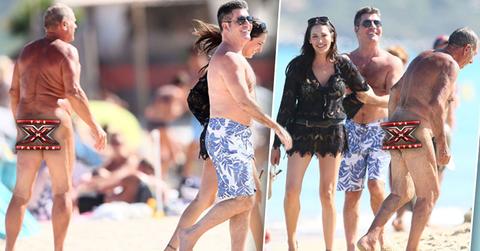 //simon cowell lauren silverman nudist beach pp