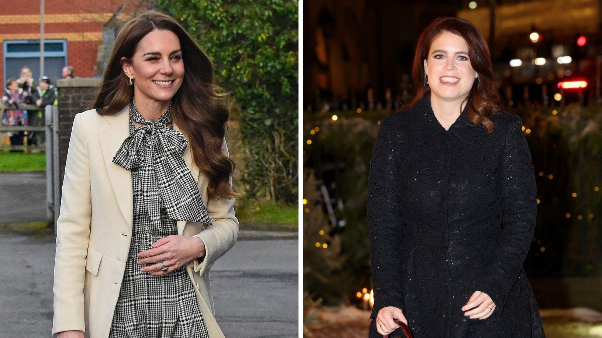 Split photos of Princess Eugenie and Princess Catherine