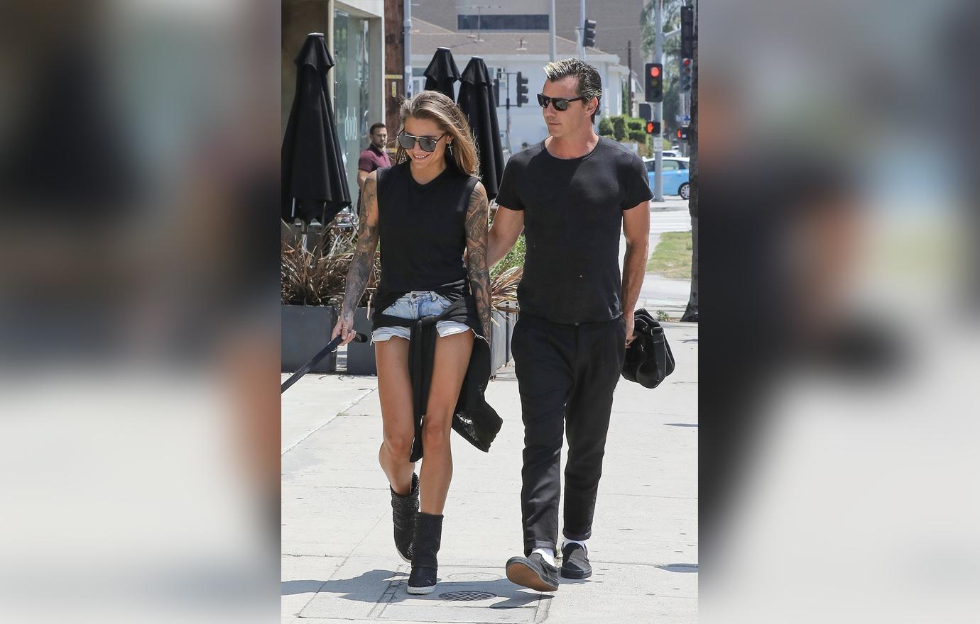 Gavin Rossdale Model Girlfriend Sophia Tomalla Holding Hands