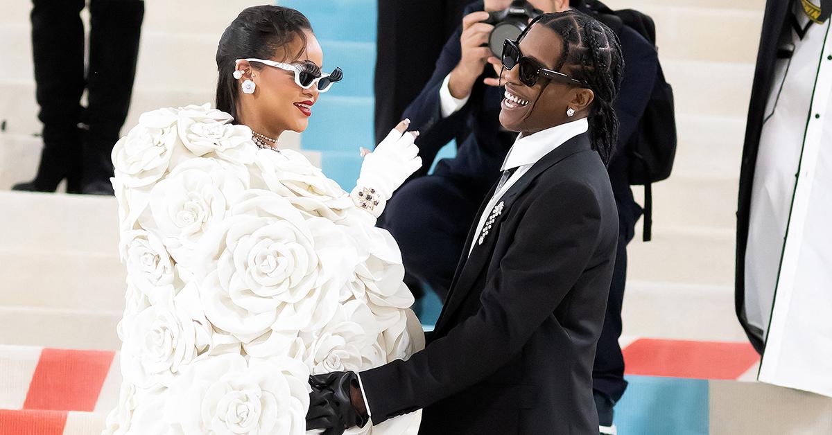 Rihanna pairs double denim with a peekaboo bra for A$AP Rocky date