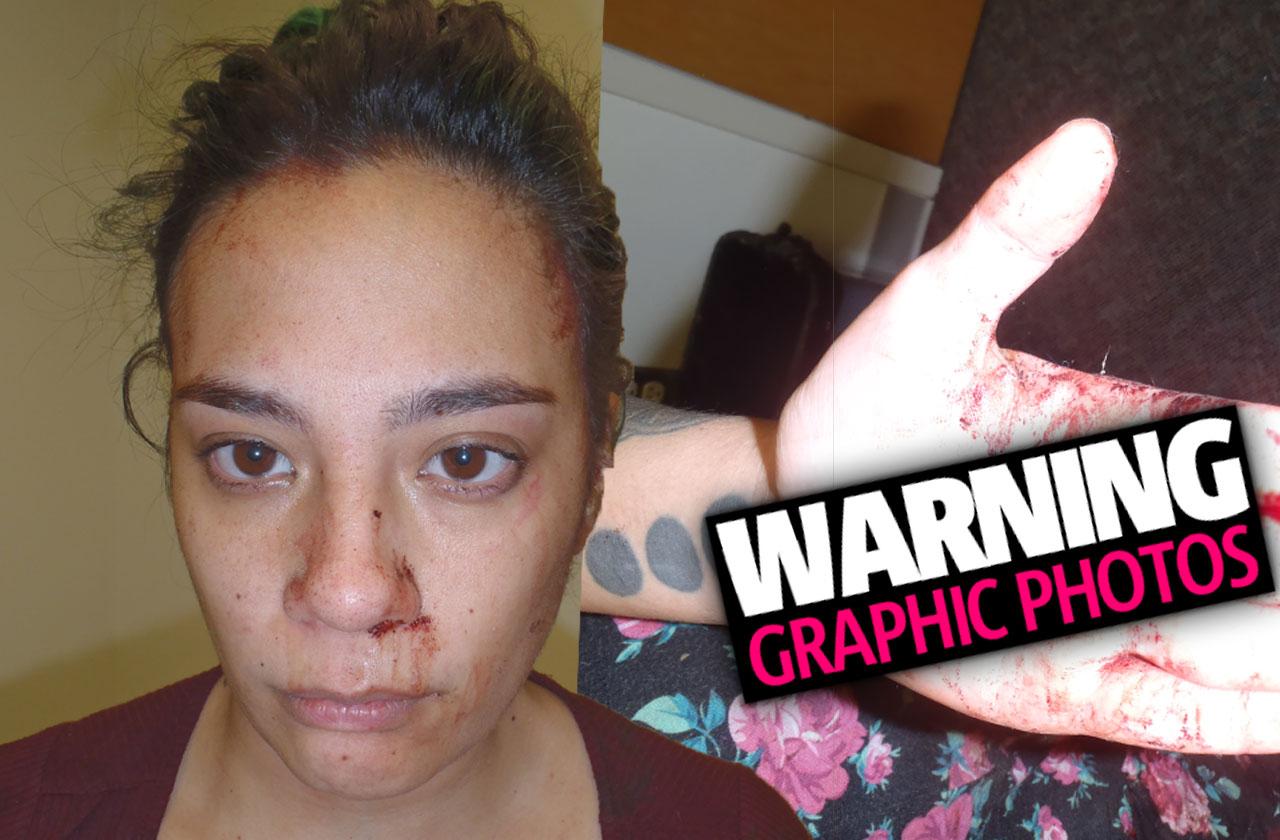 //woman stabbed boyfriend samurai sword bloody photos pp